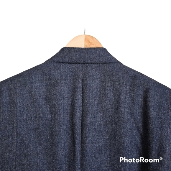 Brooks Brothers 100% Wool grey plaid unlined suit blazer jacket - Picture 9 of 11